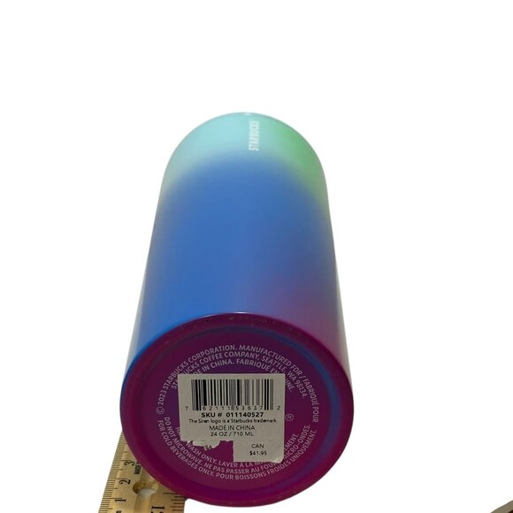 Starbucks Stainless Steel Tumbler Venti Cold Pink Green Blue New Coffee Ombre - Picture 5 of 6